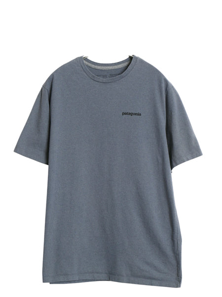 パタゴニア 両面 プリント 半袖 Tシャツ メンズ S / 21年製 アウトドア P6 ボックスロゴ バックプリント カットソー トップス シンプル 灰