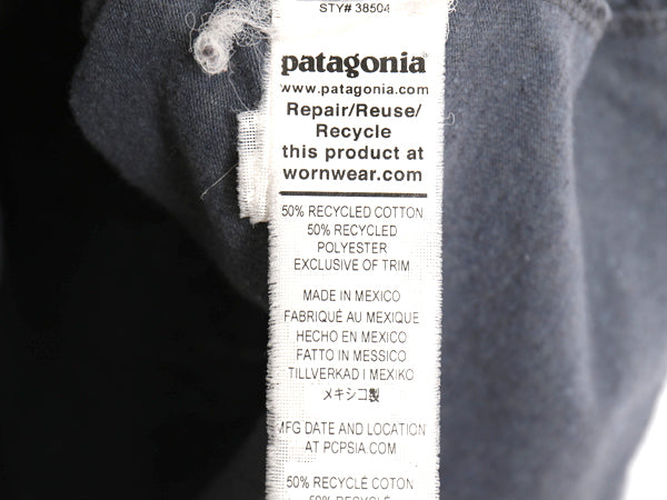 パタゴニア 両面 プリント 半袖 Tシャツ メンズ S / 21年製 アウトドア P6 ボックスロゴ バックプリント カットソー トップス シンプル 灰