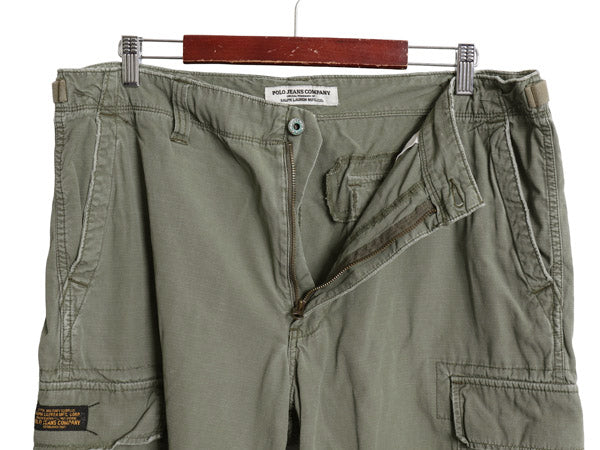 ポロジーンズ ラルフローレン カーゴ ショーツ メンズ 36 / ポロ ヴィンテージ モデル ショートパンツ ミリタリー タイプ M51 M65 オリーブ