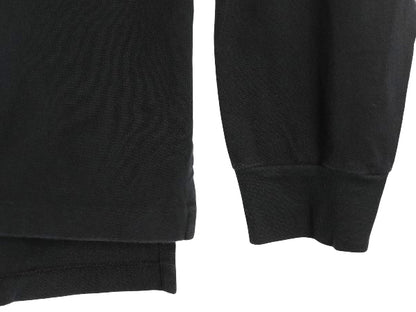 90s ポロ ラルフローレン 鹿の子 長袖 ポロシャツ メンズ XL 古着 オールド 長袖シャツ コットン カットソー ワンポイント 大きいサイズ 黒