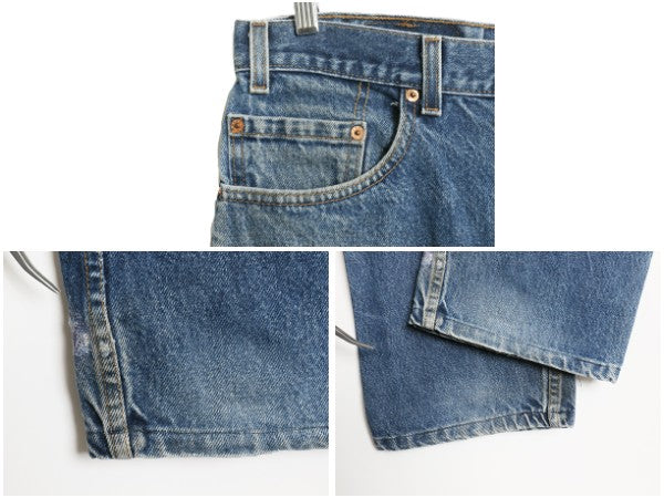 00s USA製 リーバイス 505 デニム パンツ メンズ 実寸 36 30 オールド ジーンズ ジーパン スリム ストレート ヒゲ アタリ 赤タブ 5ポケット