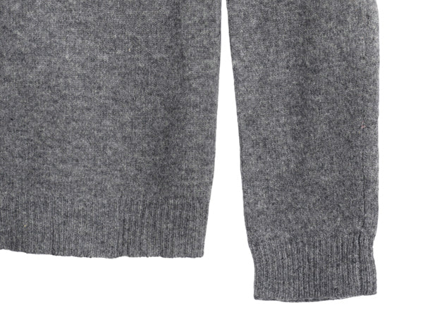 90s ローレン ラルフローレン タートルネック ニット セーター レディース L オールド ポロ ラム ウール ハイネック 絵柄 ノルディック 灰