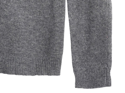 90s ローレン ラルフローレン タートルネック ニット セーター レディース L オールド ポロ ラム ウール ハイネック 絵柄 ノルディック 灰