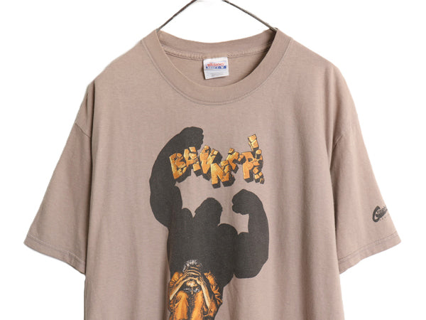 00s マーベル キャラクター イラスト プリント Tシャツ メンズ L / オールド オフィシャル ハルク グラフィック ジョーク アメコミ 当時物