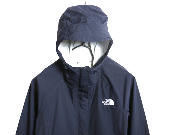 ノースフェイス マウンテンパーカー ジャケット レディース XS / アウトドア DRYVENT マンパ フルジップ ジャンパー 収納 パッカブル 紺