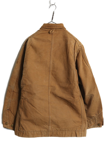 60s USA製 ★ カーハート チョア コート メンズ M 古着 ヴィンテージ ダック ジャケット カバーオール ブランケット ライナー付き ブラウン