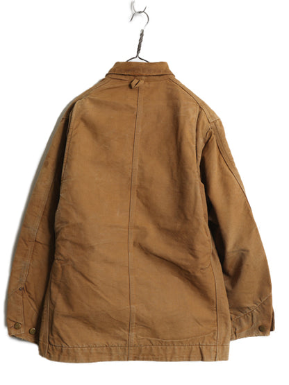 60s USA製 ★ カーハート チョア コート メンズ M 古着 ヴィンテージ ダック ジャケット カバーオール ブランケット ライナー付き ブラウン