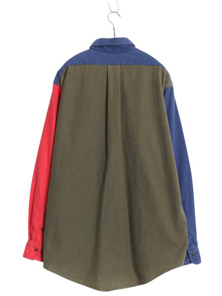 90s USA製 オービス シャモア クロス ボタンダウン シャツ メンズ L / オールド クレイジーパターン ネルシャツ フランネル マルチカラー