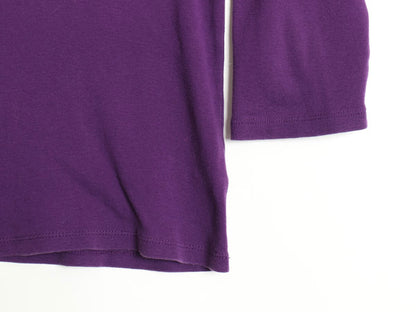 00s ローレン ラルフローレン Vネック 長袖 Tシャツ レディース M オールド 7分袖 カットソー コットン ストレッチ 襟レース きれいめ 無地