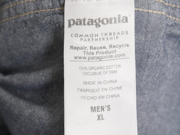 パタゴニア ブラフサイド シャツ メンズ XL 15年製 アウトドア 長袖シャツ オーガニック コットン シャンブレー ボタンダウン 大きいサイズ