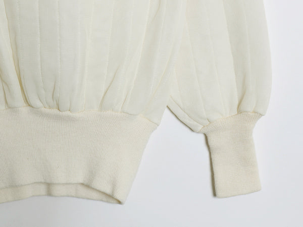 デッドストック 70s USA製 中綿 キルティング 長袖 Tシャツ メンズ レディース XL 新品 ヴィンテージ サーマル インナー ロンT ナチュラル