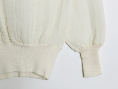 デッドストック 70s USA製 中綿 キルティング 長袖 Tシャツ メンズ レディース XL 新品 ヴィンテージ サーマル インナー ロンT ナチュラル