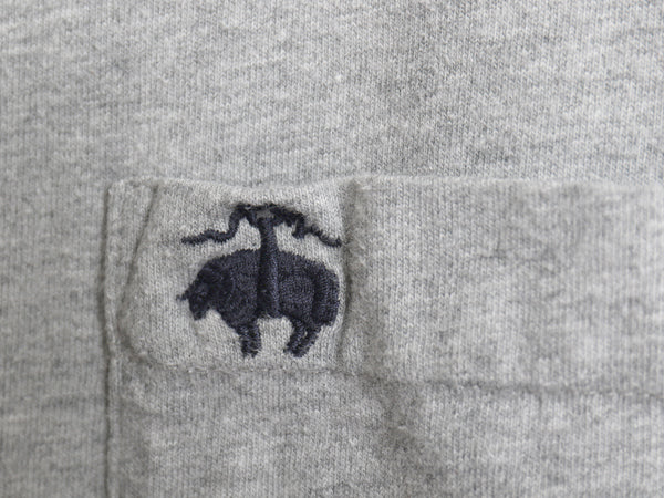 ブルックスブラザーズ ポケット付き 長袖 Tシャツ メンズ L / ロンT ポケT ロングスリーブ コットン ワンポイント カットソー ボックス 灰
