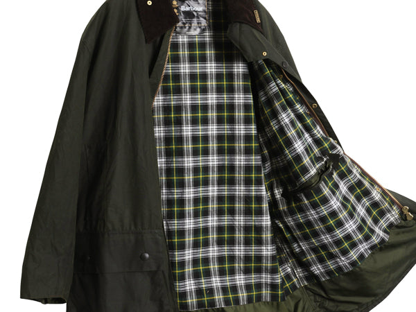 00s イギリス製 フルセット ★ バブアー ボーダー オイルド ジャケット メンズ XL オールド 3ワラント ハーフ コート フード ライナー付き