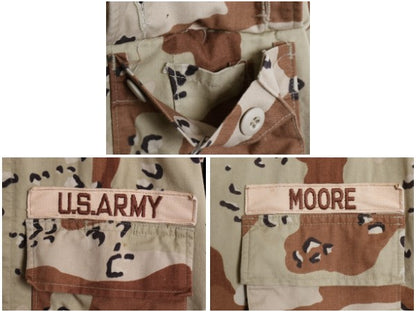 90s US ARMY 米軍実物 デザート カモ BDU ミリタリー ジャケット SMALL REGULAR / オールド 90年製 ミリタリー チョコチップ 6C 迷彩 軍物