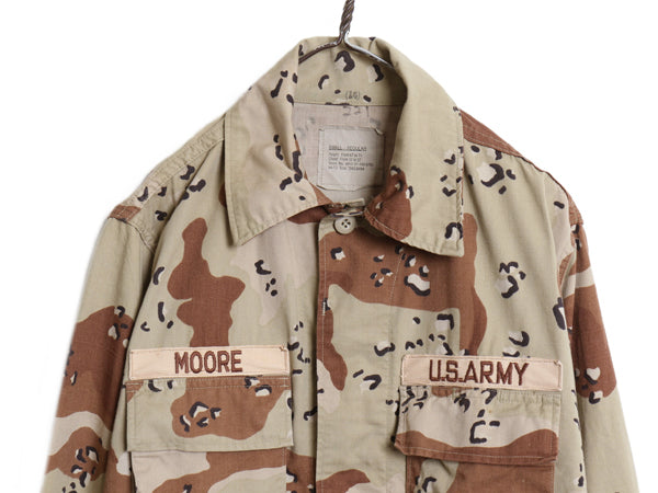 90s US ARMY 米軍実物 デザート カモ BDU ミリタリー ジャケット SMALL REGULAR / オールド 90年製 ミリタリー チョコチップ 6C 迷彩 軍物