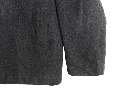 00s オールド ギャップ フルジップ ウール ジャケット メンズ XL / ハーフ コート ブルゾン 中綿 キルティング ライナー 大きいサイズ 濃灰