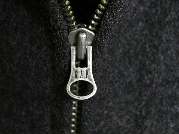 00s オールド ギャップ フルジップ ウール ジャケット メンズ XL / ハーフ コート ブルゾン 中綿 キルティング ライナー 大きいサイズ 濃灰