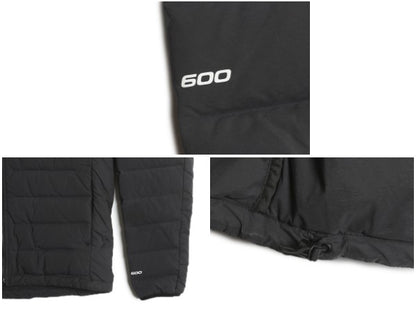 ノースフェイス ダウン パーカー ジャケット メンズ M アウトドア 600フィル ストレッチ キルティング ブルゾン ハイネック フルジップ 灰