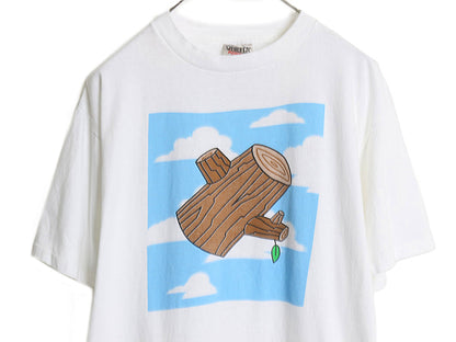 90s USA製 ★ マイクロソフト Windows ジョーク イラスト プリント Tシャツ メンズ L / オールド 企業物 当時物 コンピューター ONEITA 白
