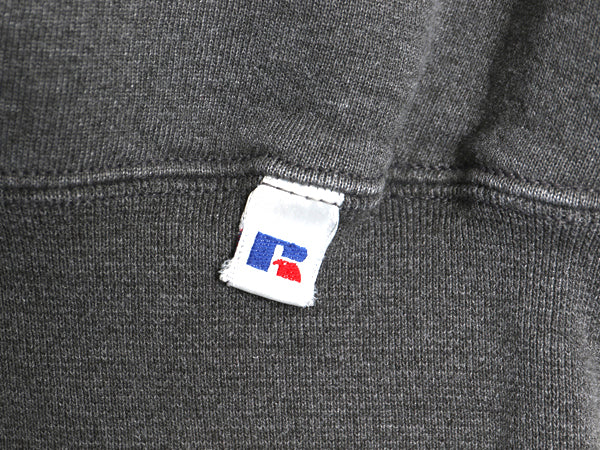 90s USA製 ラッセル 無地 スウェット メンズ レディース L / 古着 オールド トレーナー 前V 裏起毛 ワンポイント ブランク シンプル グレー