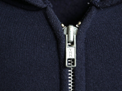 90s USA製 ブリタニア 無地 フルジップ スウェット フード パーカー メンズ M / オールド リーバイス トレーナー 裏起毛 シンプル ネイビー