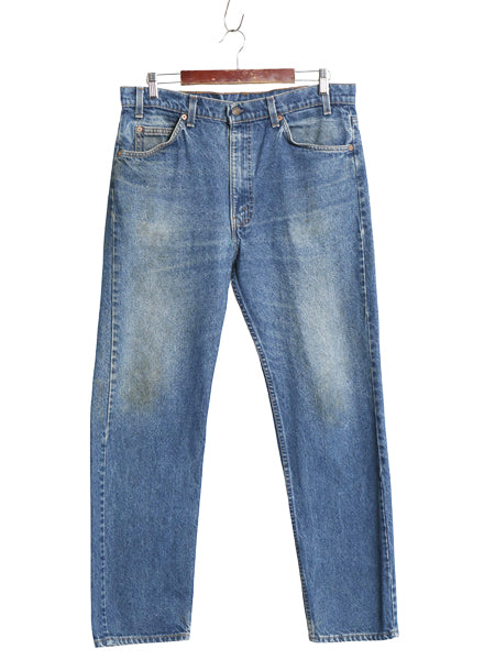90s USA製 リーバイス 505 デニム パンツ メンズ 36 31 / 古着 オールド ジーンズ ジーパン スリム ストレート ヒゲ アタリ オレンジタブ 