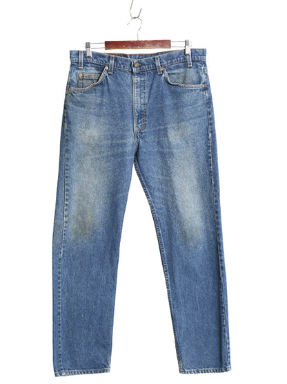 90s USA製 リーバイス 505 デニム パンツ メンズ 36 31 / 古着 オールド ジーンズ ジーパン スリム ストレート ヒゲ アタリ オレンジタブ 