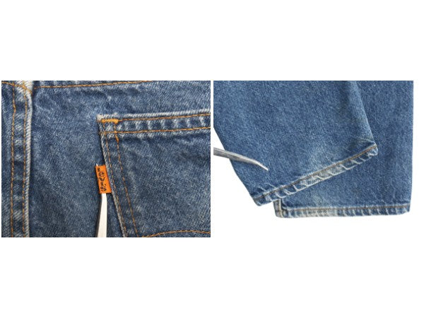 90s USA製 リーバイス 505 デニム パンツ メンズ 36 31 / 古着 オールド ジーンズ ジーパン スリム ストレート ヒゲ アタリ オレンジタブ 