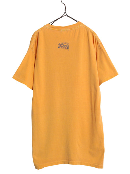 90s ☆ マリテフランソワジルボー オーバル ロゴ プリント Tシャツ メンズ L 程 / 古着 オールド 当時物 Y2K シングルステッチ マスタード