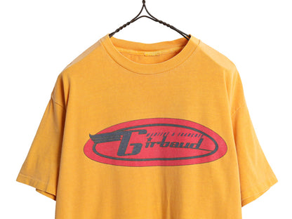 90s ☆ マリテフランソワジルボー オーバル ロゴ プリント Tシャツ メンズ L 程 / 古着 オールド 当時物 Y2K シングルステッチ マスタード