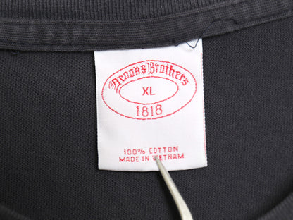 ブルックスブラザーズ 半袖 Tシャツ メンズ XL カットソー ワンポイント コットン シンプル クルーネック 無地  ボックス 大きいサイズ 紺