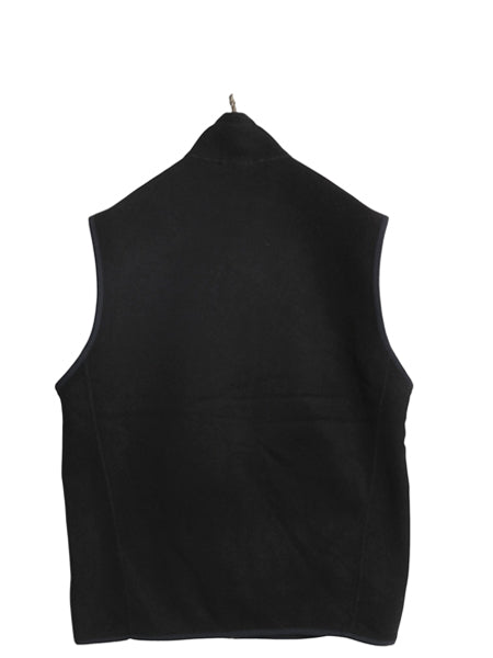 パタゴニア シンチラ フリース ベスト メンズ M 古着 10年製 アウトドア ハイネック フルジップ ノースリーブ 前開き 重ね着 黒 シンプル