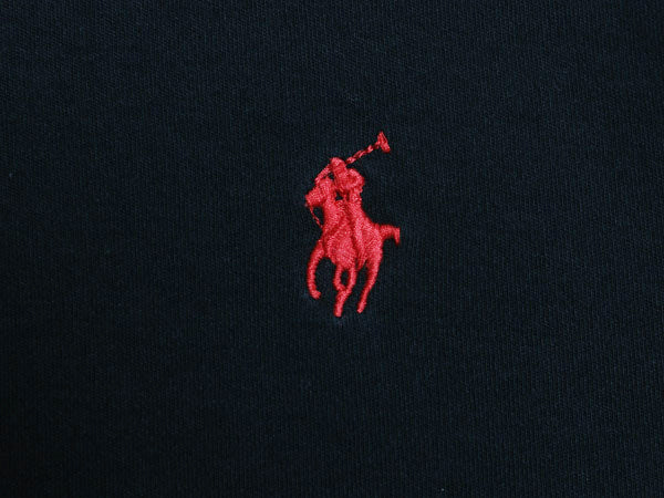 00s ポロ ラルフローレン ハーフジップ 長袖 Tシャツ メンズ XL / オールド ペルー製 ピマ コットン ロンT スムース 大きいサイズ ブラック