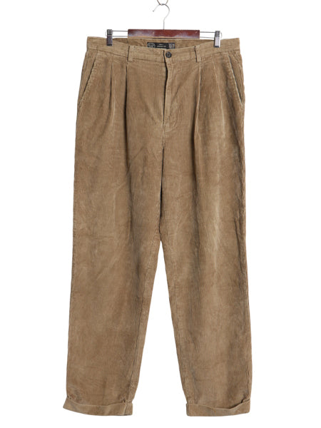 00s オールド ギャップ 太畝 コーデュロイ パンツ メンズ 36 32 / ストレート ツータック コットン スラックス ボトムス 裾ダブル ゆったり