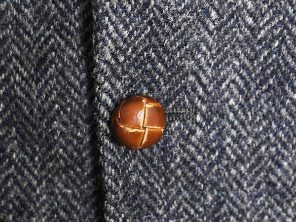 80s USA製 ハリスツイード テーラード ジャケット メンズ M 程/ ヴィンテージ ブレザー ウール ツイード ヘリンボーン ストライプ トラッド