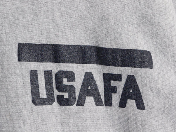 80s ★ チャンピオン リバースウィーブ USAFA プリント スウェット パーカー メンズ M 古着 ヴィンテージ USA製 ミリタリー 軍物 フード 灰