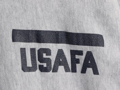 80s ★ チャンピオン リバースウィーブ USAFA プリント スウェット パーカー メンズ M 古着 ヴィンテージ USA製 ミリタリー 軍物 フード 灰