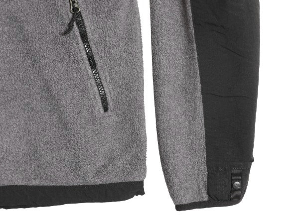 ノースフェイス デナリ ジャケット メンズ S 古着 アウトドア フリース ナイロン ブルゾン ハイネック フルジップ アウター ツートン 灰 黒