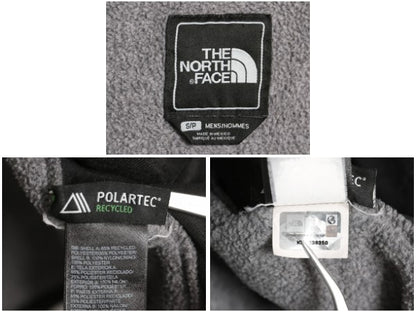 ノースフェイス デナリ ジャケット メンズ S 古着 アウトドア フリース ナイロン ブルゾン ハイネック フルジップ アウター ツートン 灰 黒