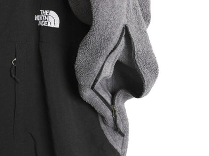 ノースフェイス デナリ ジャケット メンズ S 古着 アウトドア フリース ナイロン ブルゾン ハイネック フルジップ アウター ツートン 灰 黒
