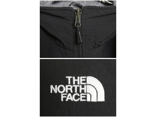 ノースフェイス デナリ ジャケット メンズ S 古着 アウトドア フリース ナイロン ブルゾン ハイネック フルジップ アウター ツートン 灰 黒