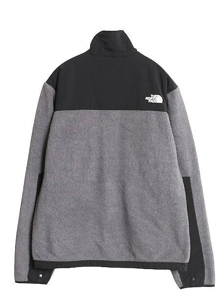 ノースフェイス デナリ ジャケット メンズ S 古着 アウトドア フリース ナイロン ブルゾン ハイネック フルジップ アウター ツートン 灰 黒