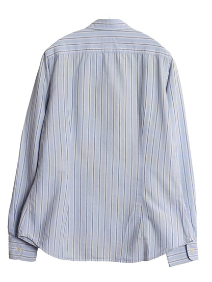 ラルフローレン ストライプ 長袖 ボタンダウン シャツ レディース L 程 ポロ SLIM FIT オックスフォード コットン BD ポニー ワンポイント