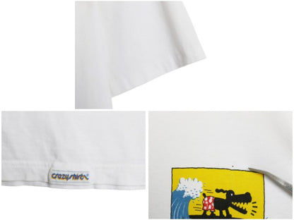 90s USA製 アート イラスト 両面 プリント Tシャツ メンズ XL / オールド サーフ ハワイアン グラフィック シングルステッチ 大きいサイズ