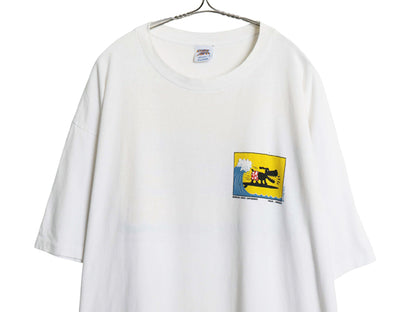 90s USA製 アート イラスト 両面 プリント Tシャツ メンズ XL / オールド サーフ ハワイアン グラフィック シングルステッチ 大きいサイズ