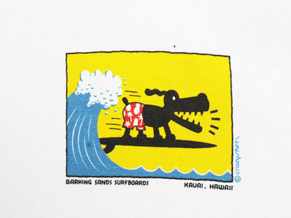 90s USA製 アート イラスト 両面 プリント Tシャツ メンズ XL / オールド サーフ ハワイアン グラフィック シングルステッチ 大きいサイズ