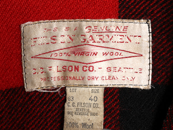 80s USA製 ★ フィルソン ダブル マッキーノ クルーザー ジャケット メンズ M / 古着 ヴィンテージ ヘビーウェイト ウール チェック ワーク
