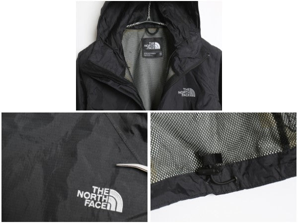US企画 ノースフェイス DRYVENT マウンテンパーカー ジャケット レディース XS ナイロン フルジップ ブルゾン マンパ パッカブル ブラック