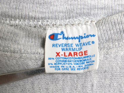 80s USA製 ★ チャンピオン リバースウィーブ 2段 カレッジ プリント スウェット メンズ XL ヴィンテージ トレーナー 裏起毛 大きいサイズ